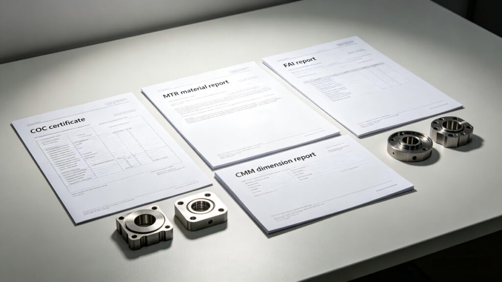COC-Certificates-of-Conformity-for-Precision-Parts-MTR-Material-Test-Reports-FAI-First-Article-Inspection-Reports-CMM-Dimensional-Inspection-Reports